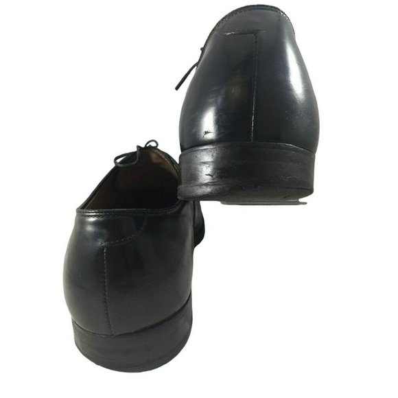 Johnston Murphy Mens 8.5   8/C  Leather Lace Up Black Dress Shoes - Picture 4 of 11